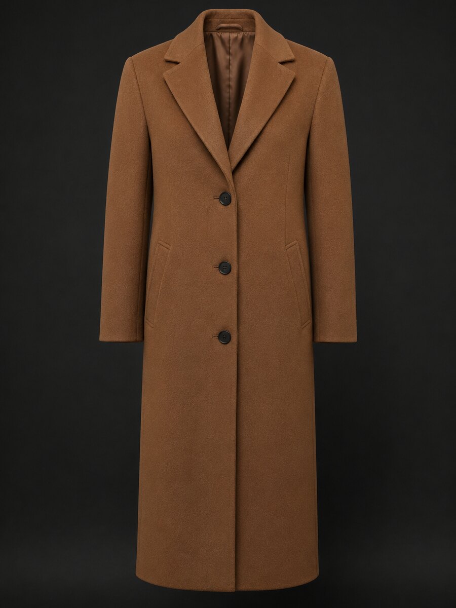 Abrigo largo color camel